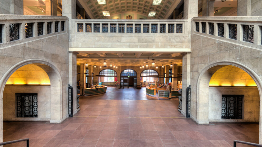 Foyer in der Unteren Halle im Museum für Hamburgische Geschichte