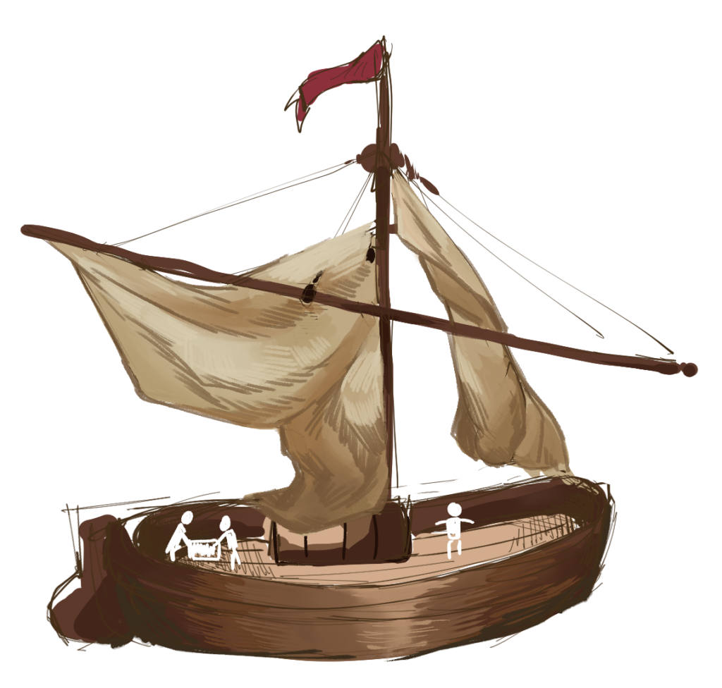 Illustration Handelsschiff